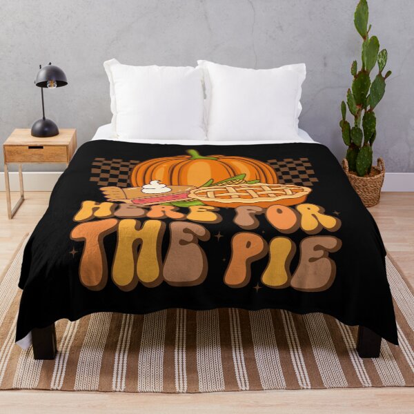 Item preview, Thanksgiving Here For The Pie Pumpkin Checkered Retro Design designed and sold by RockBeeDesigns.