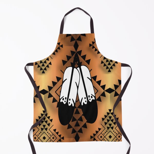 Item preview, Brown / Pale Yellow Gradient / Black Double Feather Native Print designed and sold by JMWCD.