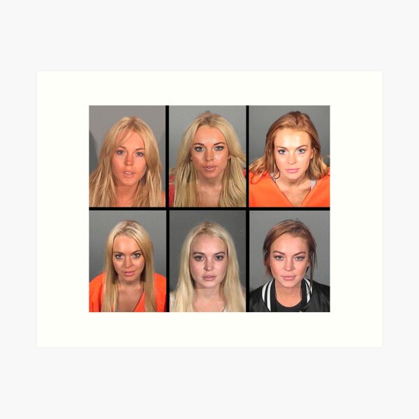 LINDSAY LOHAN MUGSHOTS Art Print