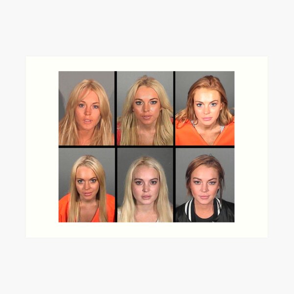 LINDSAY LOHAN MUGSHOTS Art Print