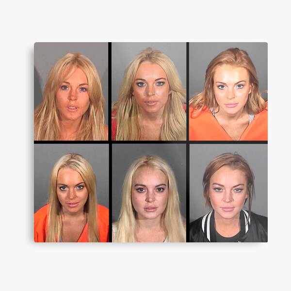 LINDSAY LOHAN MUGSHOTS Metal Print
