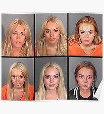 LINDSAY LOHAN MUGSHOTS Poster