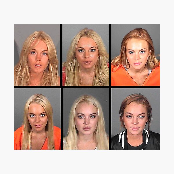 LINDSAY LOHAN MUGSHOTS Photographic Print