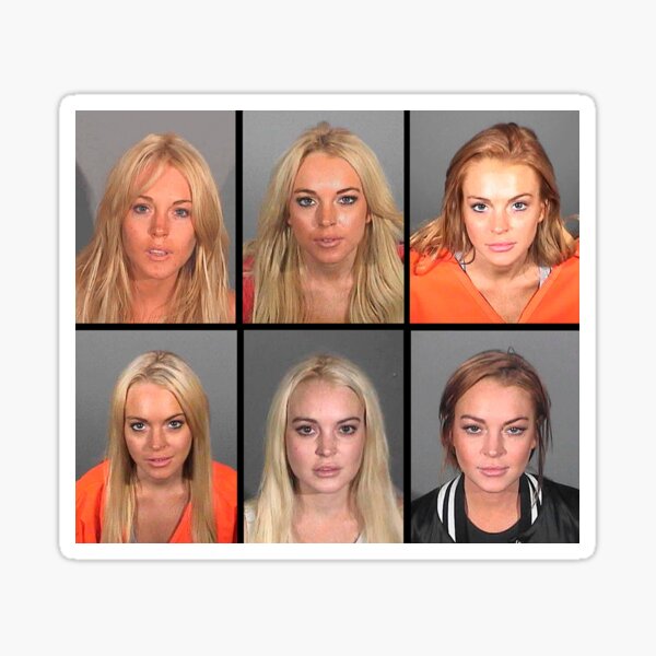 LINDSAY LOHAN MUGSHOTS Sticker