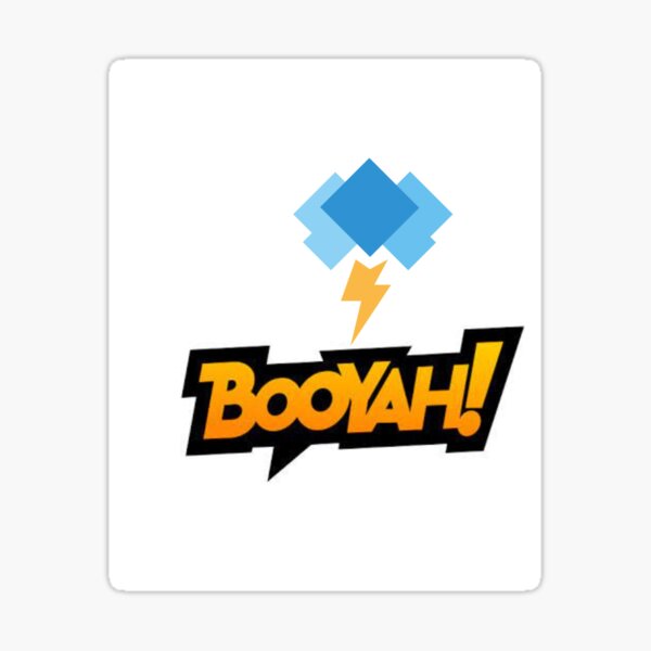 booyahhh with thunder Sticker for Sale by ANIME-THRIFT