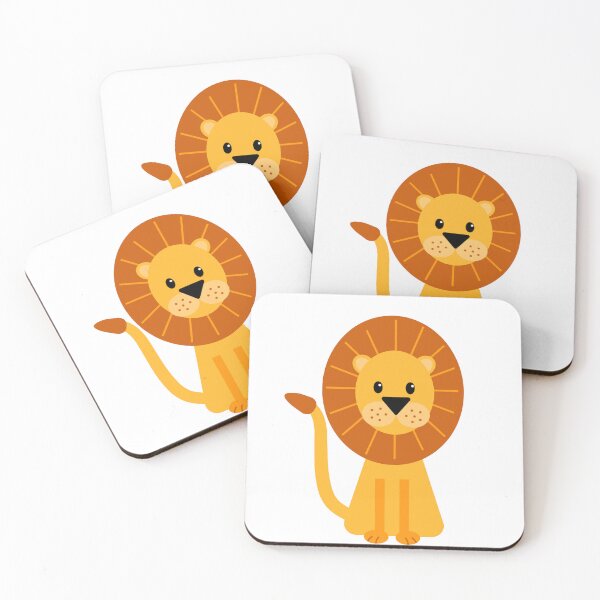 Item preview, Lions - blue background designed and sold by Shiny Happy World.