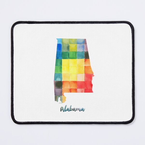 Item preview, Alabama Watercolor Map Painting designed and sold by InkistPrints.