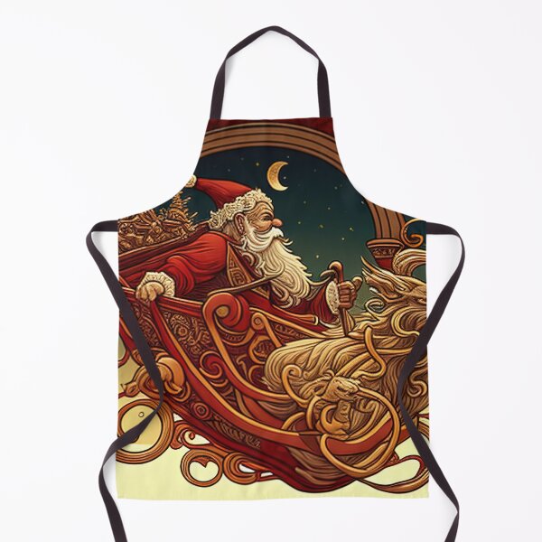 Item preview, Artistic drawing of santa in a fantasy sleigh designed and sold by XmasPatterns.