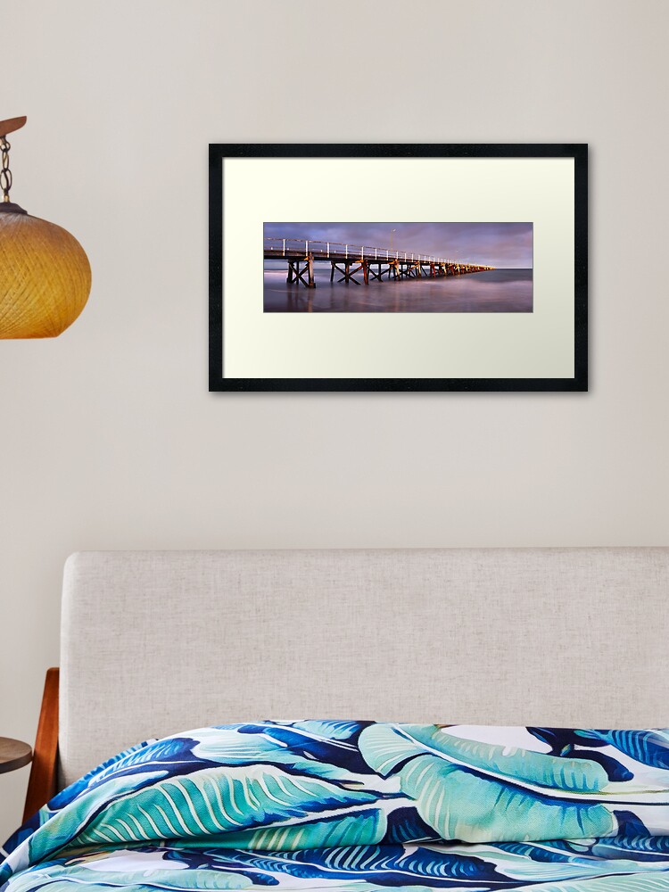 Thumbnail 2 of 7, Framed Art Print, Semaphore Beach Pier, Adelaide, South Australia designed and sold by Chockstone.