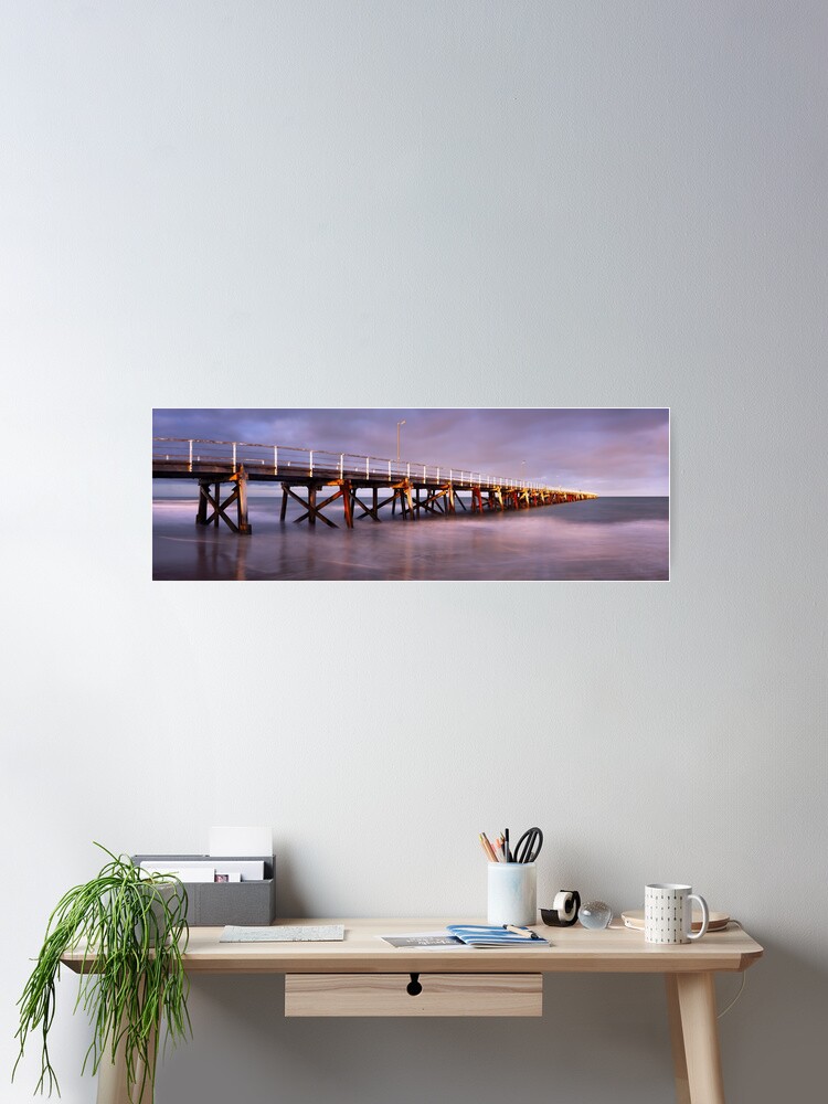 Thumbnail 2 of 3, Poster, Semaphore Beach Pier, Adelaide, South Australia designed and sold by Chockstone.