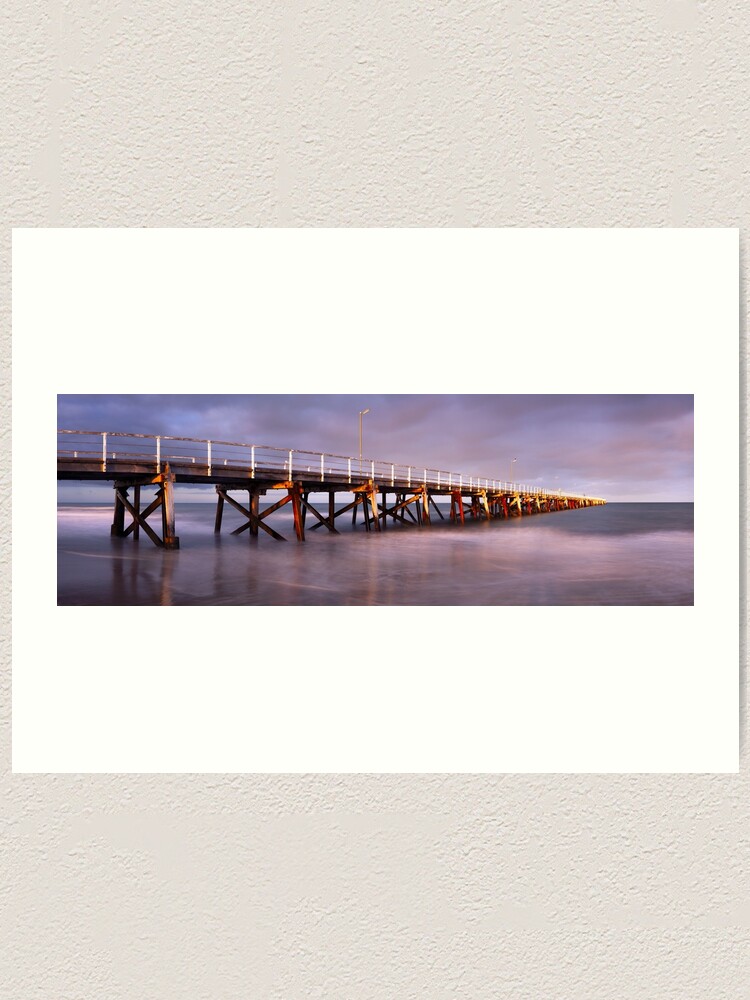 Thumbnail 1 of 3, Art Print, Semaphore Beach Pier, Adelaide, South Australia designed and sold by Chockstone.