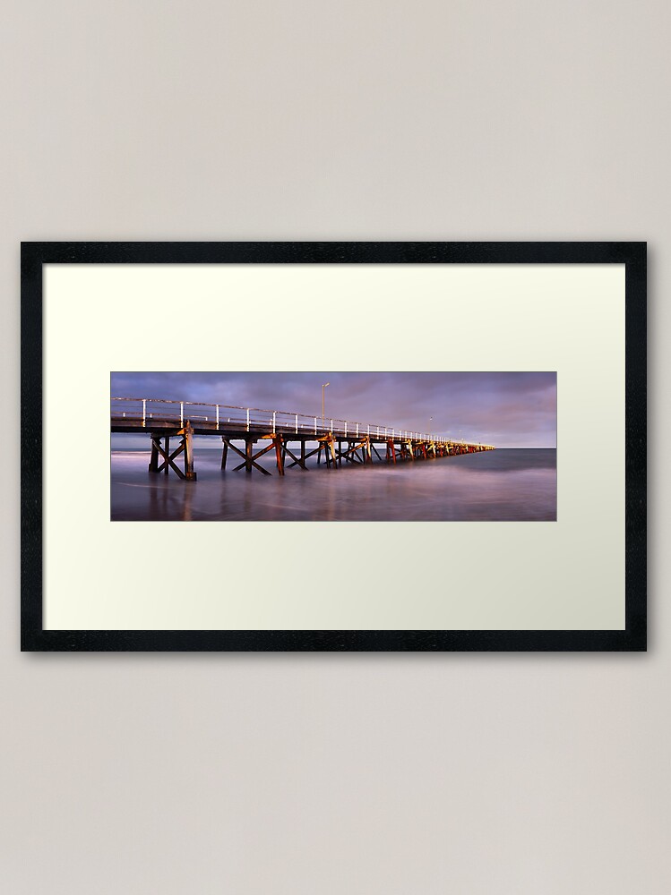 Thumbnail 1 of 7, Framed Art Print, Semaphore Beach Pier, Adelaide, South Australia designed and sold by Chockstone.