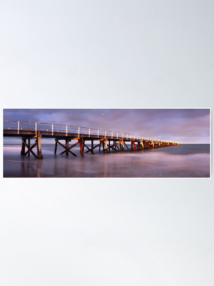 Thumbnail 1 of 3, Poster, Semaphore Beach Pier, Adelaide, South Australia designed and sold by Chockstone.