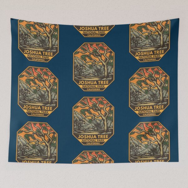 Item preview, Joshua Tree National Park Sunset Retro Emblem designed and sold by KrisSidDesigns.