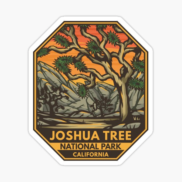 Item preview, Joshua Tree National Park Sunset Retro Emblem designed and sold by KrisSidDesigns.