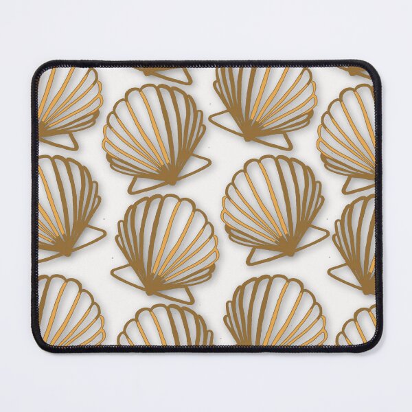 Item preview, GOLDEN SHELLS ON WHITE designed and sold by KINGTOUCAN.