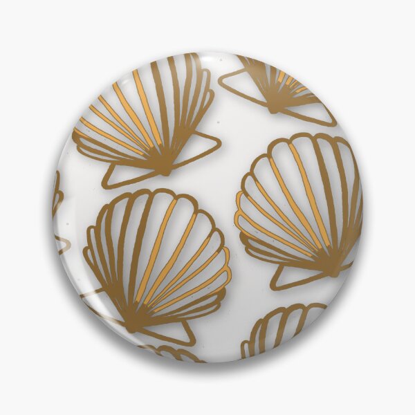 Item preview, CONCHAS DORADAS SOBRE BLANCO designed and sold by KINGTOUCAN.
