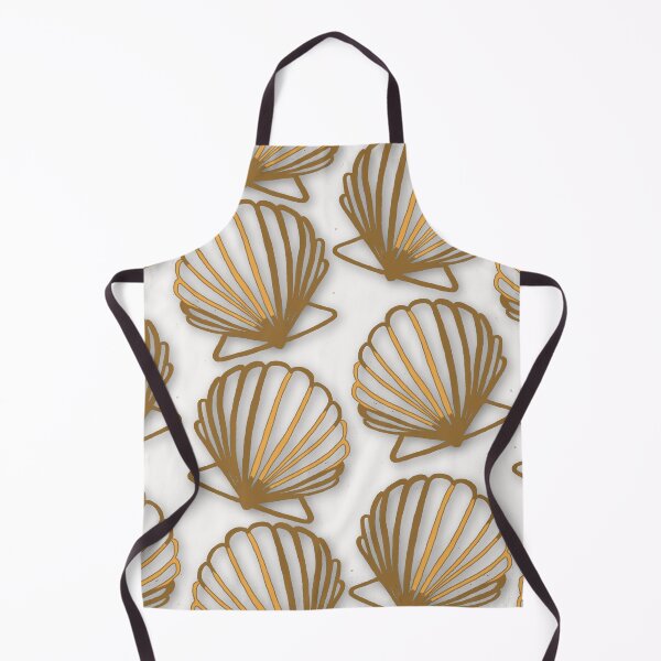 Item preview, GOLDEN SHELLS ON WHITE designed and sold by KINGTOUCAN.