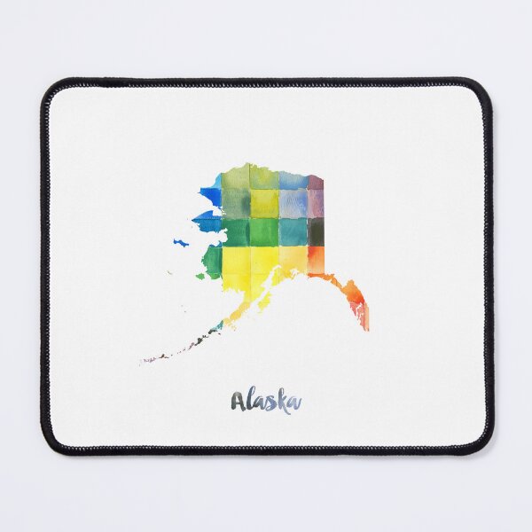 Item preview, Alaska Watercolor Map Painting designed and sold by InkistPrints.