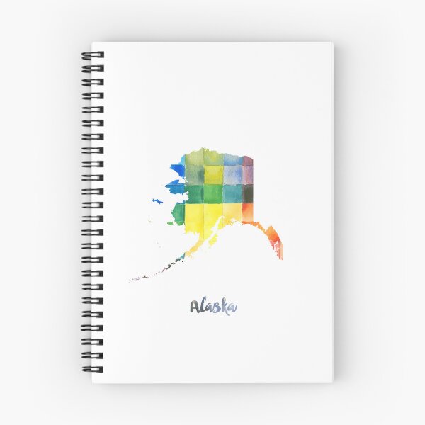 Item preview, Alaska Watercolor Map Painting designed and sold by InkistPrints.