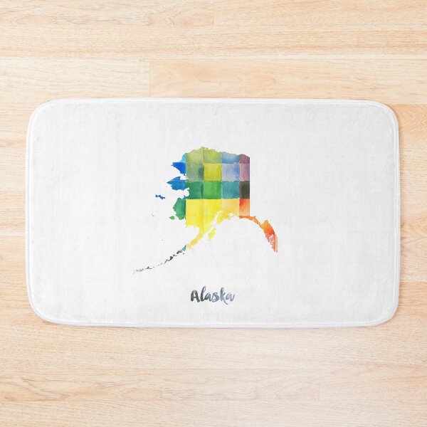 Item preview, Alaska Watercolor Map Painting designed and sold by InkistPrints.