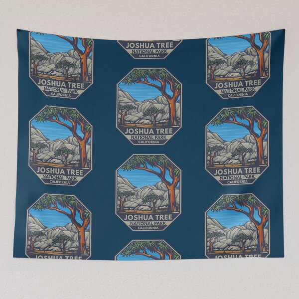 Artikelvorschau, Joshua Tree Nationalpark Retro-Emblem entworfen und verkauft von KrisSidDesigns.