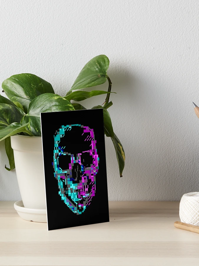 【在庫処分大特価!!】 Cyberpunk ASCII Glitch Skull アート・デザイン・音楽