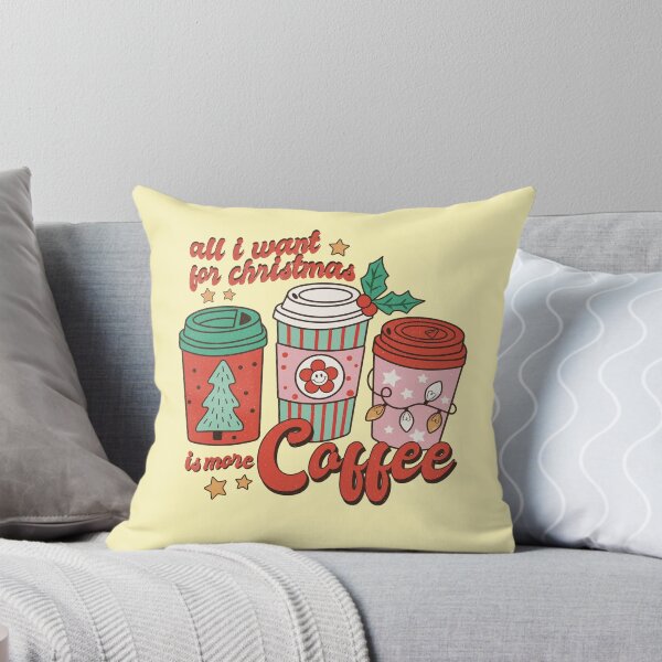 Item preview, All I want for Christmas is more coffee retro Christmas vintage designs designed and sold by ArtfulGiftShop.