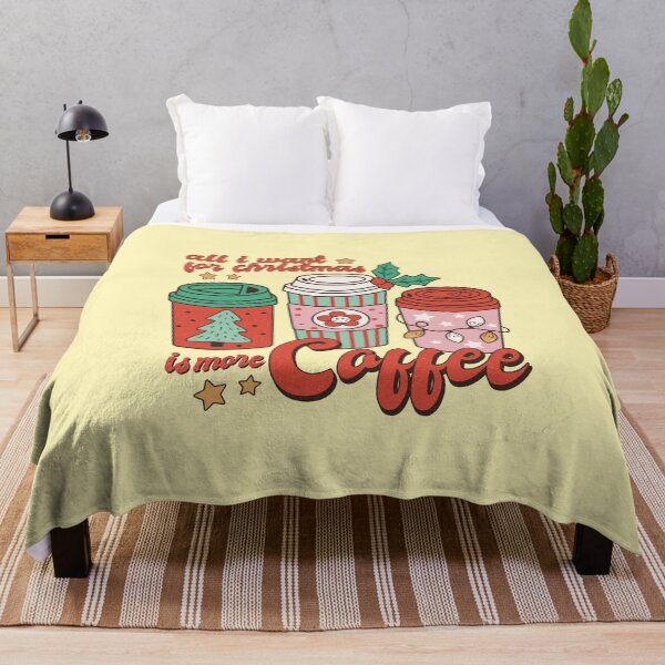 Item preview, All I want for Christmas is more coffee retro Christmas vintage designs designed and sold by ArtfulGiftShop.