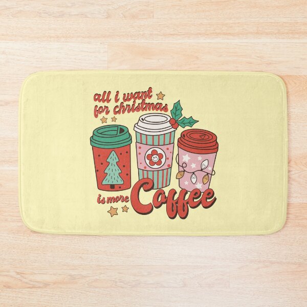 Item preview, All I want for Christmas is more coffee retro Christmas vintage designs designed and sold by ArtfulGiftShop.