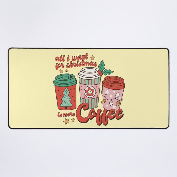 Item preview, All I want for Christmas is more coffee retro Christmas vintage designs designed and sold by ArtfulGiftShop.