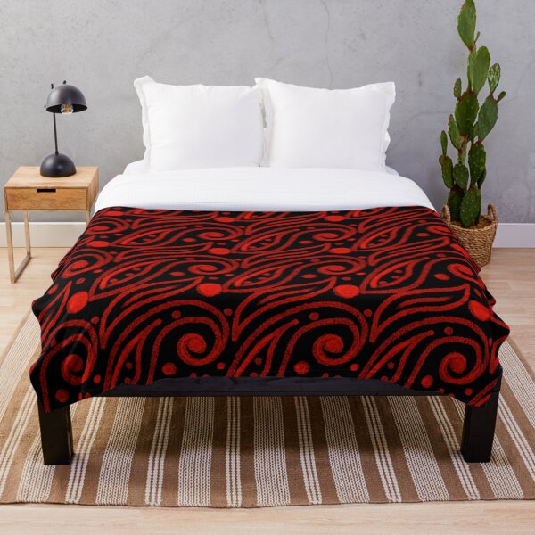 Item preview, patrón brillante rojo y negro designed and sold by patternologyy.