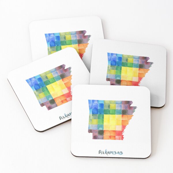 Item preview, Arkansas Watercolor Map Painting designed and sold by InkistPrints.