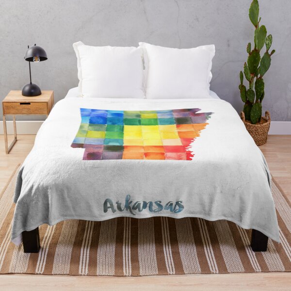 Item preview, Arkansas Watercolor Map Painting designed and sold by InkistPrints.