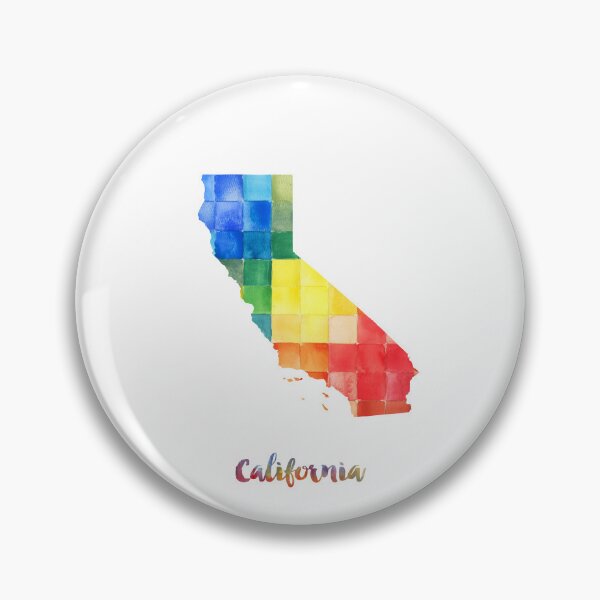 Item preview, California Watercolor Map Painting designed and sold by InkistPrints.