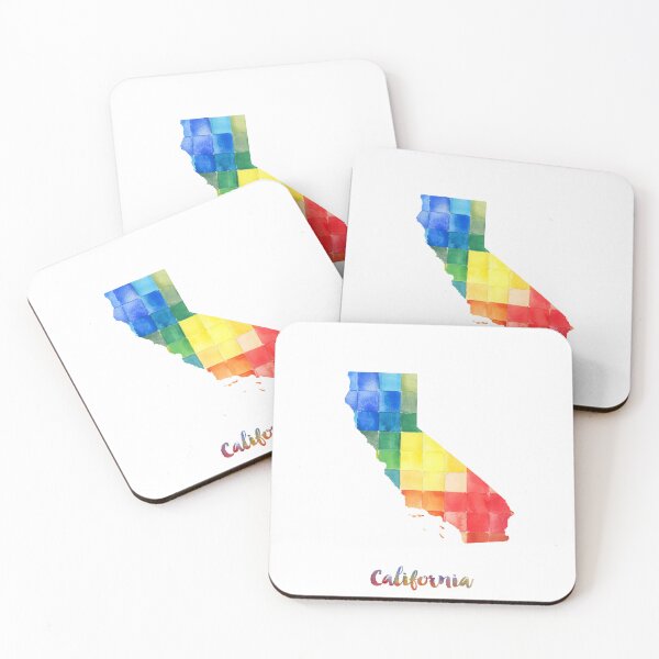 Item preview, California Watercolor Map Painting designed and sold by InkistPrints.