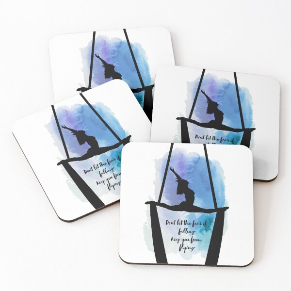 Item preview, Aerial Silks 'Fear of Falling' Quote Blue Lagoon  designed and sold by PoleLife.