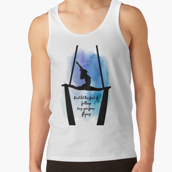 Item preview, Aerial Silks 'Fear of Falling' Quote Blue Lagoon  designed and sold by PoleLife.
