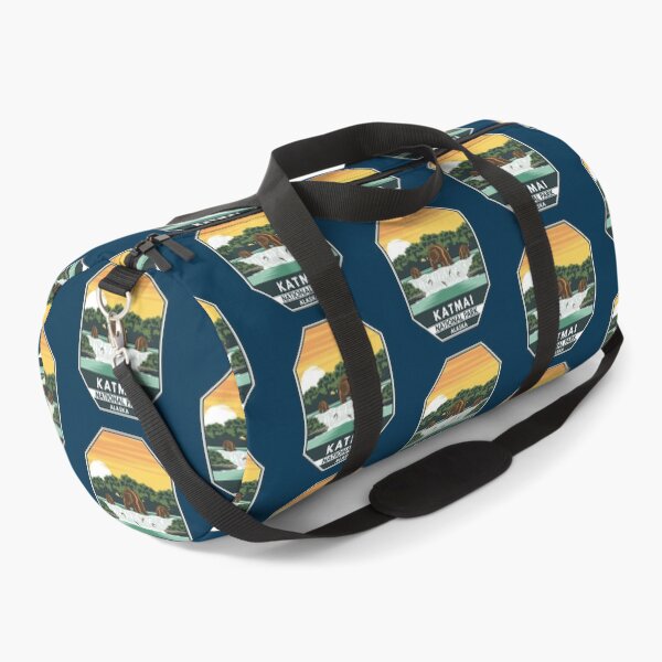 Item preview, Katmai National Park Grizzly Bears Retro Emblem designed and sold by KrisSidDesigns.