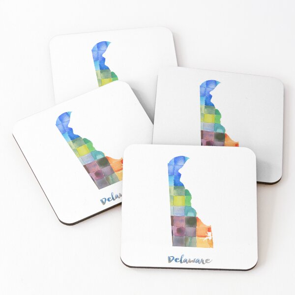 Item preview, Delaware Watercolor Map Painting designed and sold by InkistPrints.