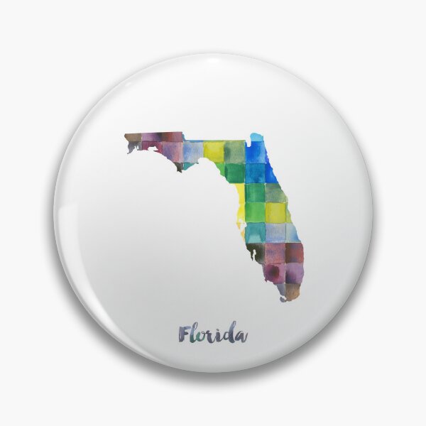 Item preview, Florida Watercolor Map Painting designed and sold by InkistPrints.