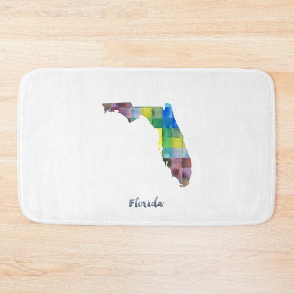 Item preview, Florida Watercolor Map Painting designed and sold by InkistPrints.