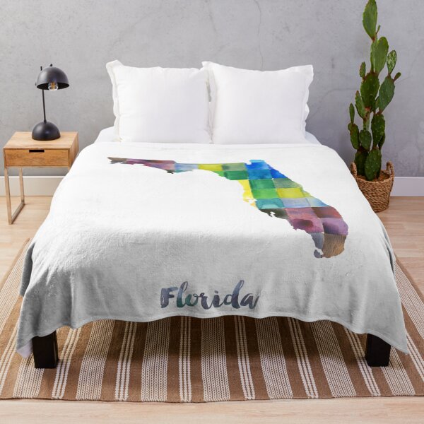 Item preview, Florida Watercolor Map Painting designed and sold by InkistPrints.