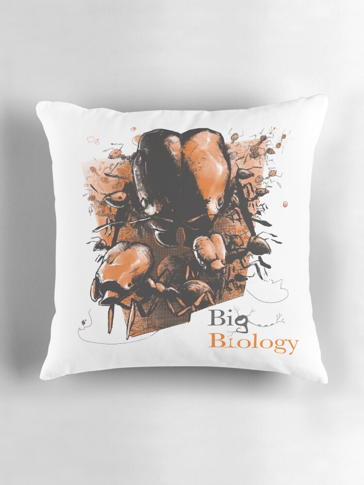 Thumbnail 3 of 4, Pillow, Super soldier ants designed and sold by BigBiology.