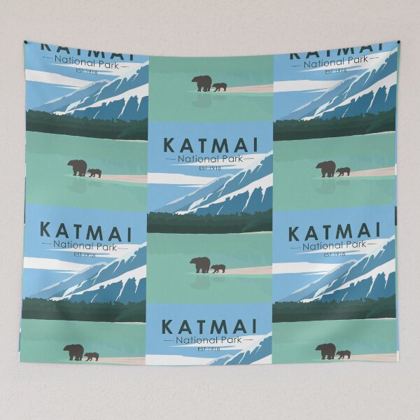 Item preview, Katmai National Park Grizzly Bears Vintage designed and sold by KrisSidDesigns.