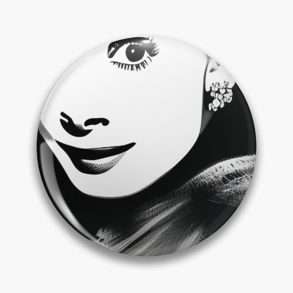 Item preview, Petite woman b&w face drawing designed and sold by AImageX.