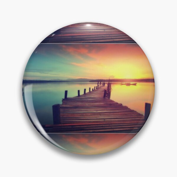 Item preview, Wooden Jetty at Sunset - Dreamy Looks designed and sold by fasqi.