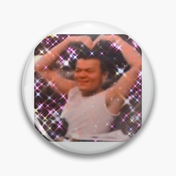 Item preview, jyp love heart meme kpop funny sticker pin badge designed and sold by wavemood.