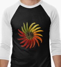 Chili-Farbrad-Vektor Baseballshirt mit 3/4-Arm