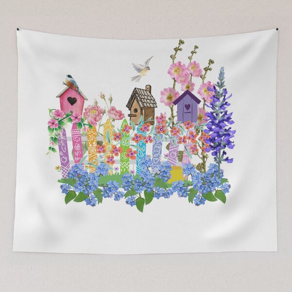 Item preview, Garden Bird Houses With Flowers designed and sold by tomorrowsart.